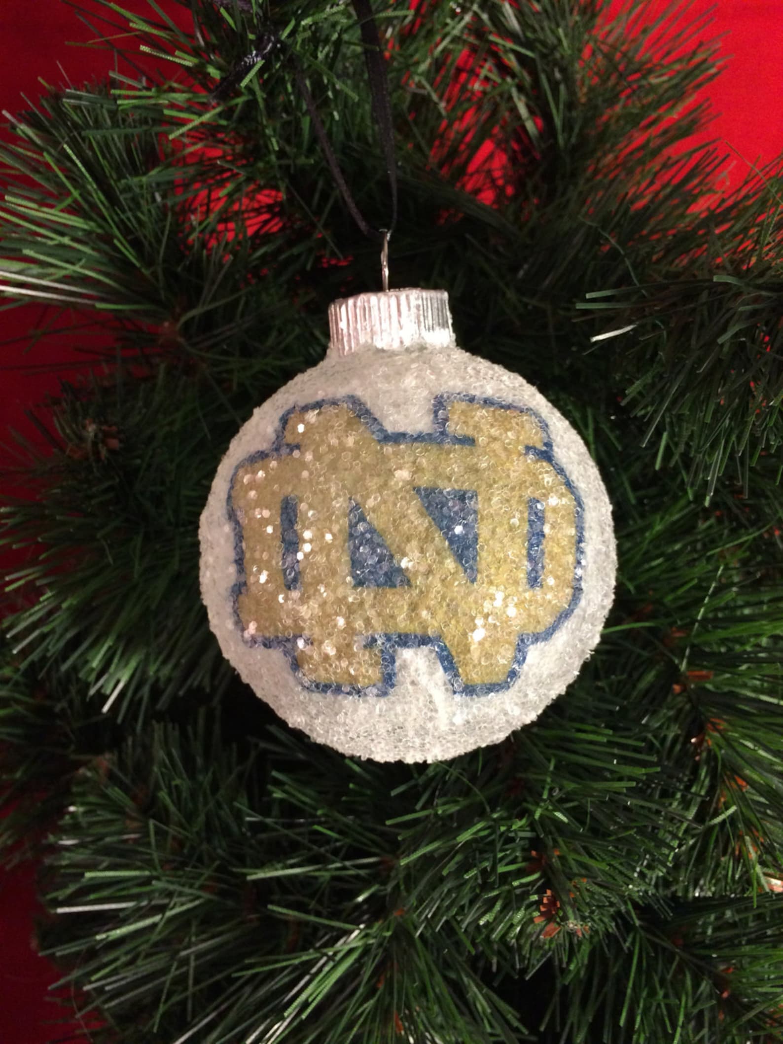 Notre Dame Glass Glitter Ornament Etsy