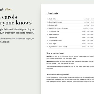 10 Easy Christmas Carols for Piano, Letter Names, Level 1-2 (PDF) image 3