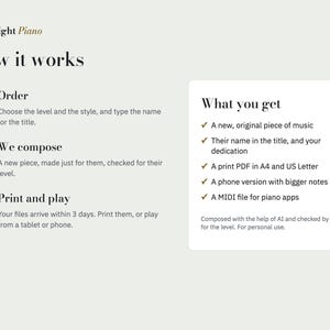 Christmas Piano Sheet Music With Their Name, Personalised, Level 1-3 (PDF) image 3