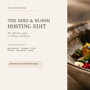 Gids voor het organiseren van een etentje | De Bird & Bloom Hosting Edit | Organiseer een geslaagd diner | Digitale PDF