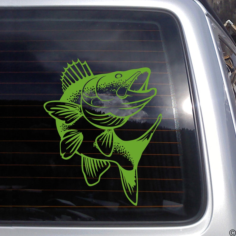 Walleye Fish Decal Fits Cars Windows Laptops and Any Etsy