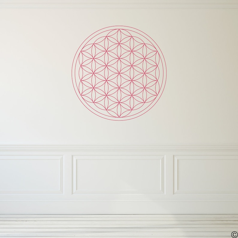 Flower of Life Wall Decal Fits Living Room Nursery Etsy