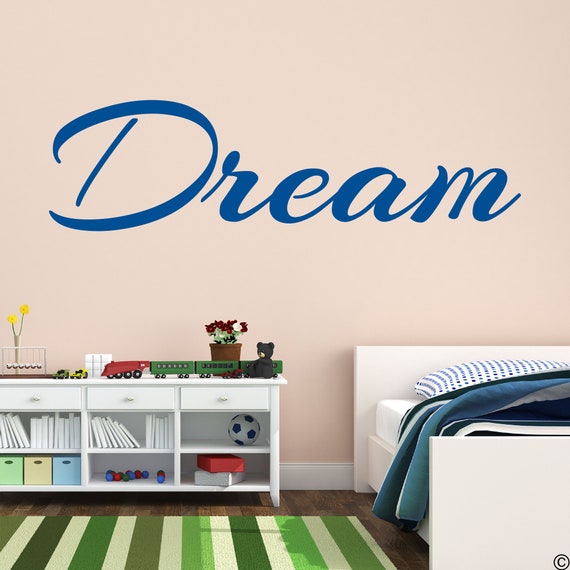 Dream Vinyl Wall Decal Inspirational Quote home decor design art sticker L006