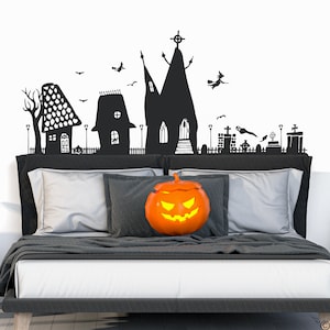 Halloween Homes II Wall Decal, Halloween home decor, removable DIY wall art K802