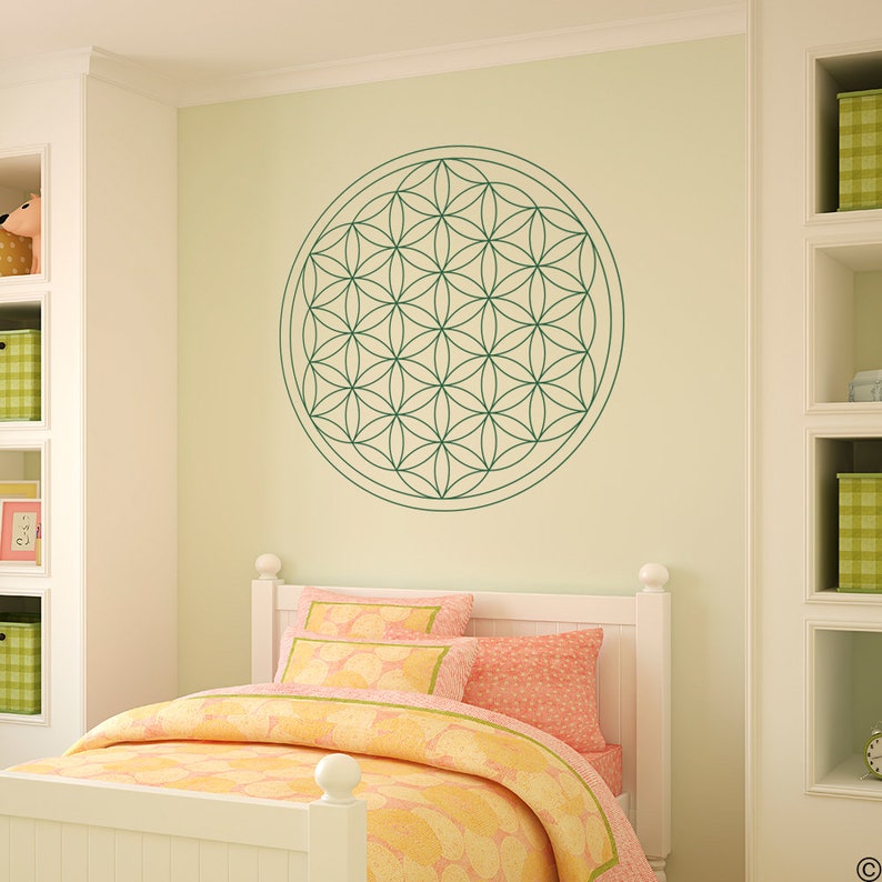 Flower of Life Wall Decal Fits Living Room Nursery Etsy