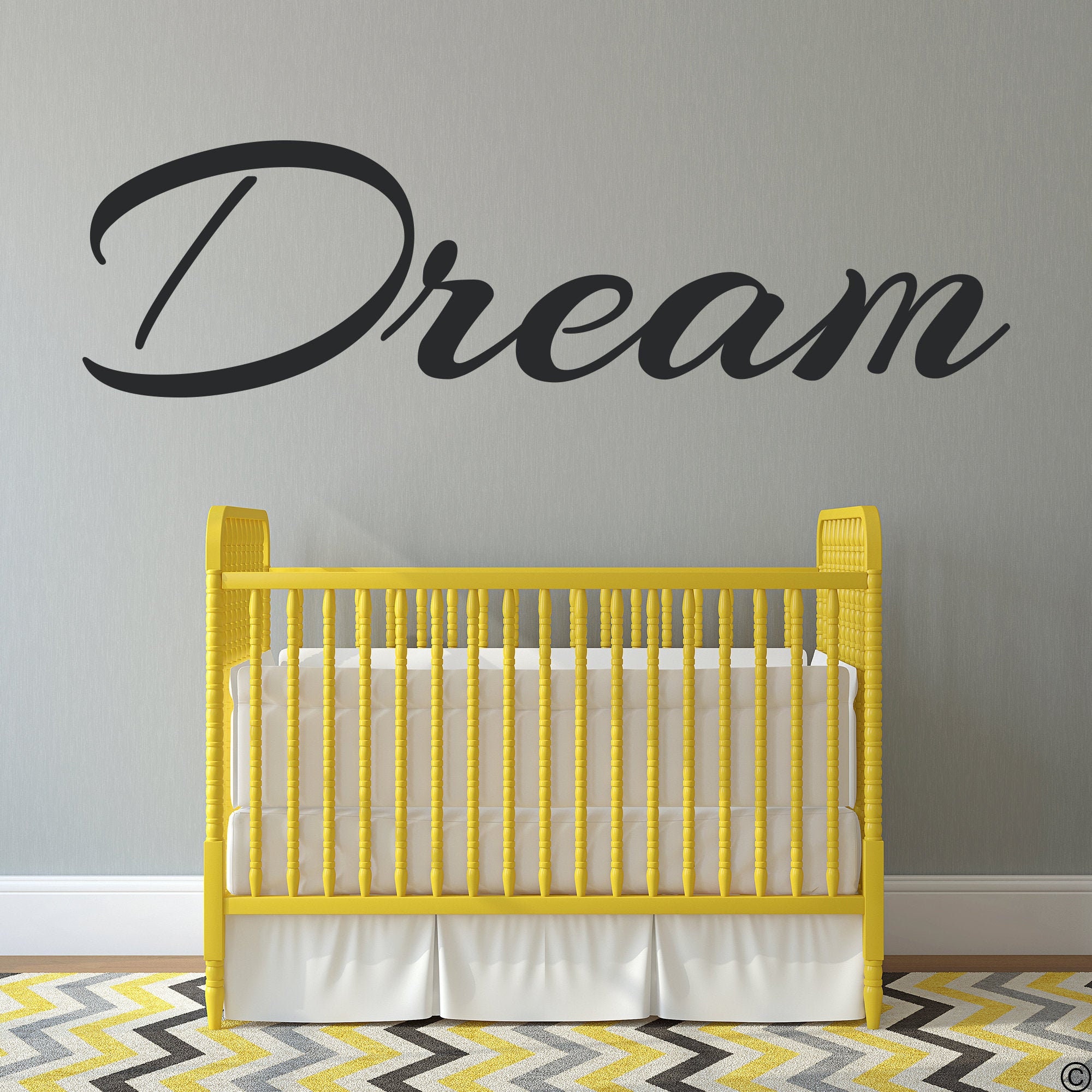 Dream Wall Decal Quote Nursery Wall Decor Removable Sticker Etsy UK