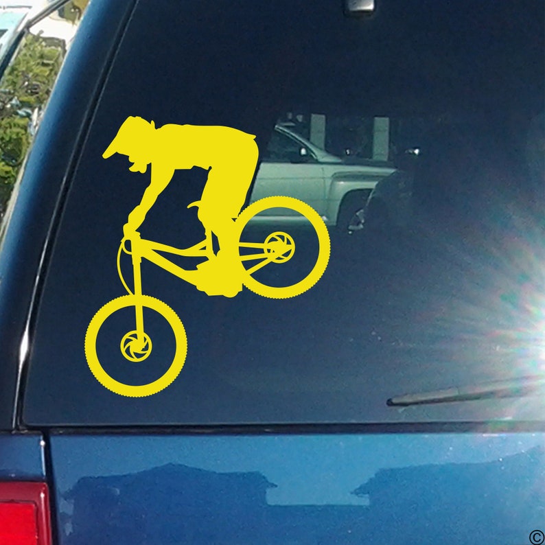 Mountain Bike Vinyl Decal Biker Bicycle Downhill Extreme Etsy