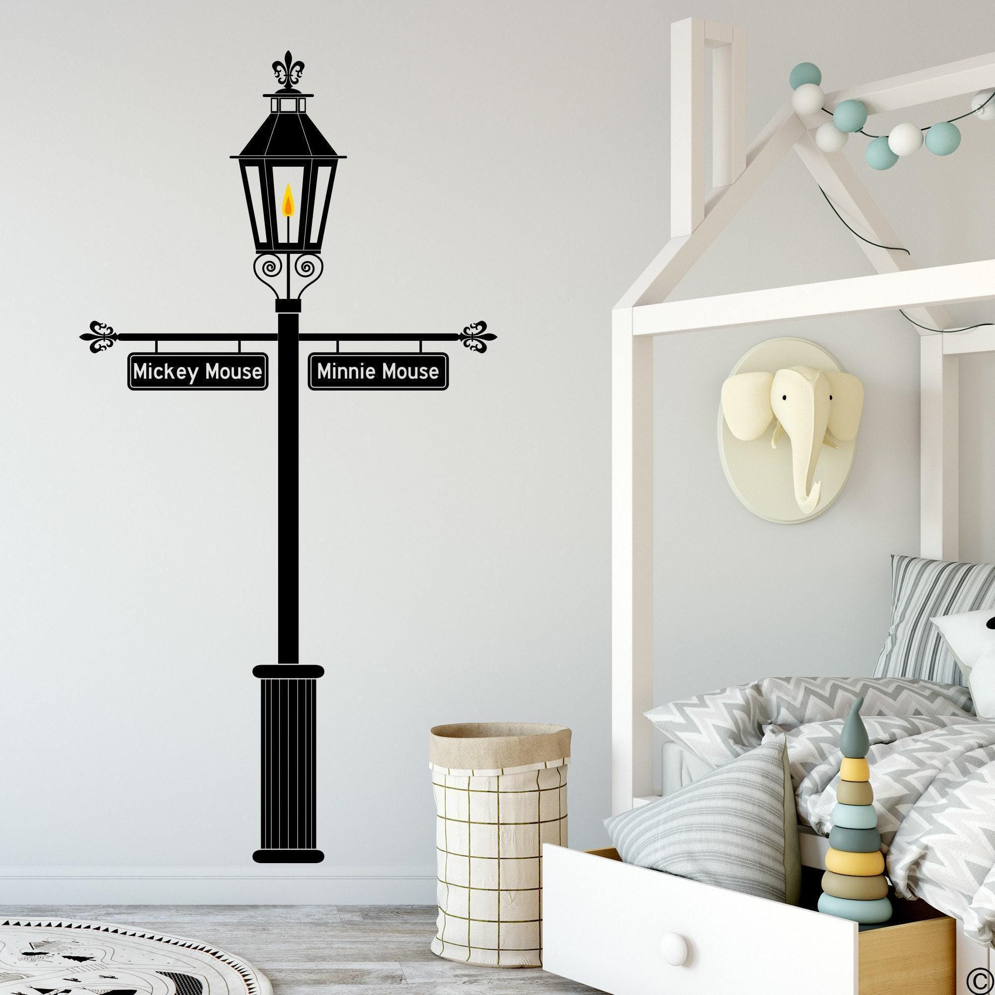 Gas Lamp Post With Customizable Street Signs Wall Decal K520 - Etsy