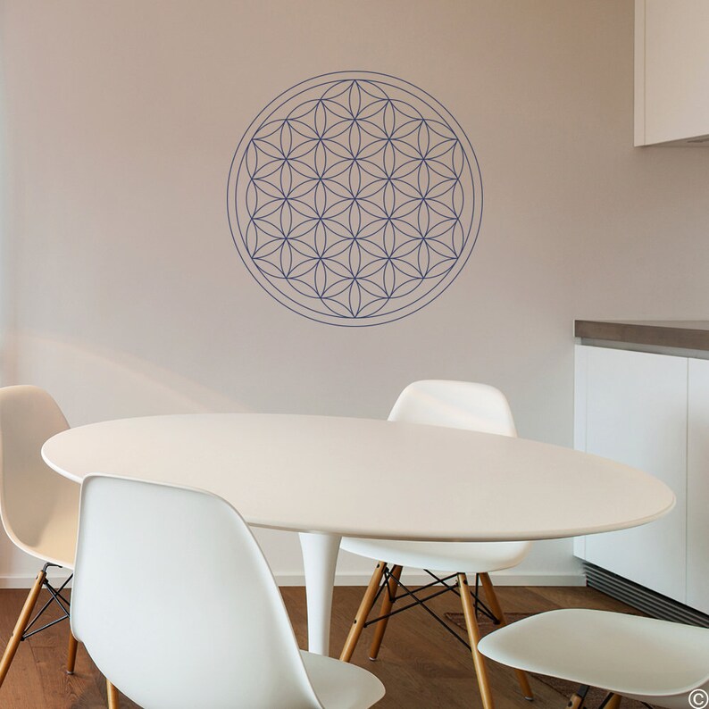 Flower of Life Wall Decal Fits Living Room Nursery Etsy