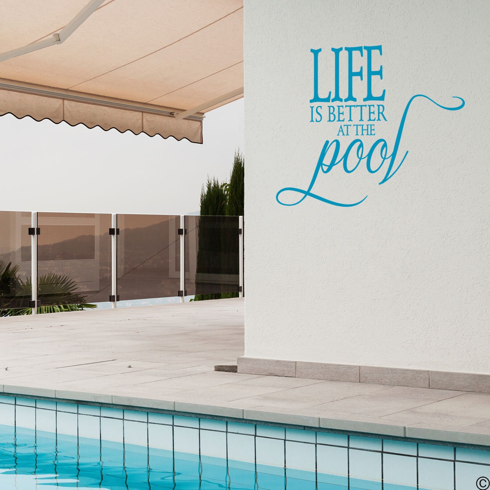 Life is Better at the Pool Wall Decal Quote Perfect Pool Etsy