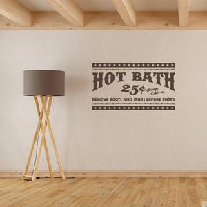 Calcomanía de vinilo para pared "Baño caliente" por 25 centavos L248