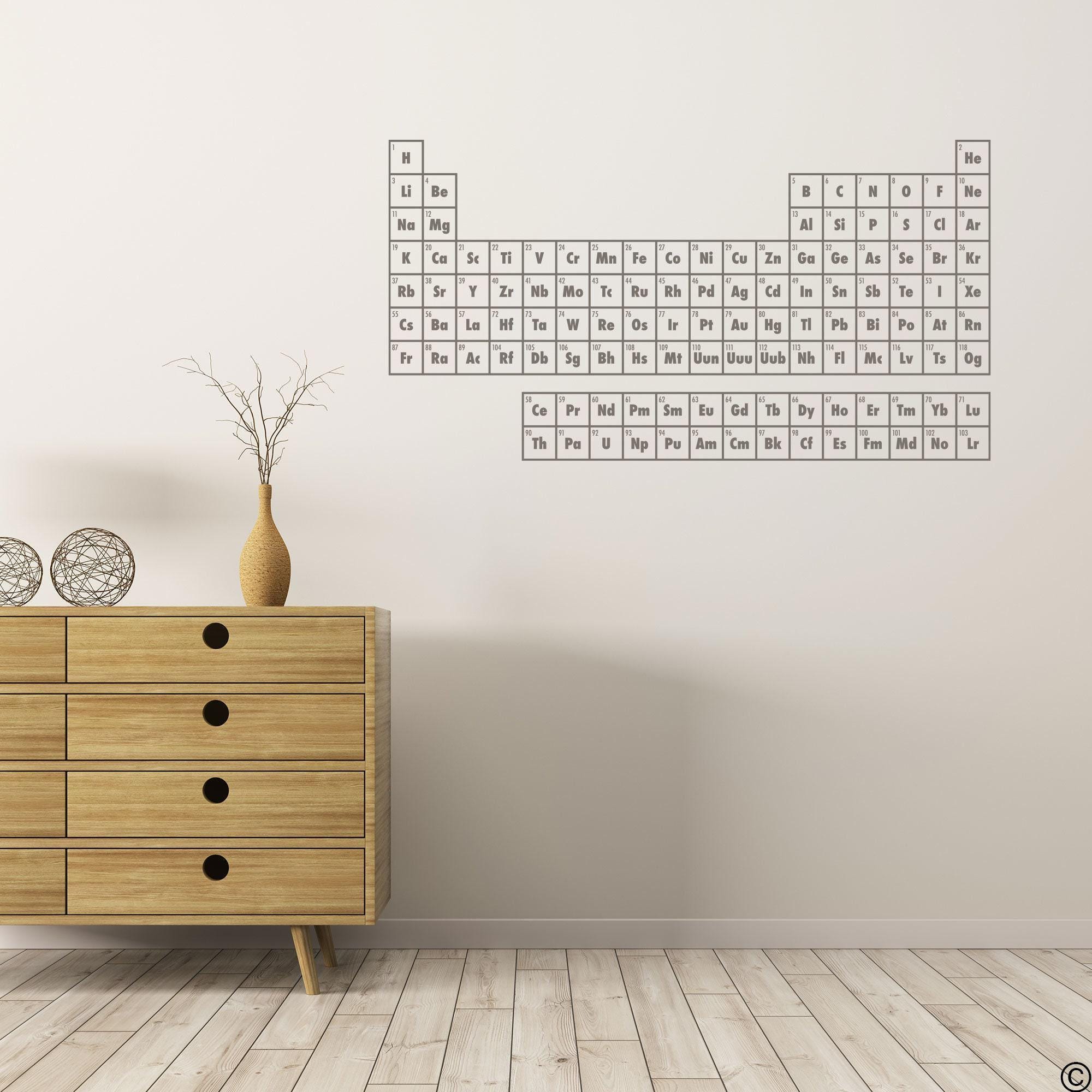 Periodic Table of Elements Wall Decal for Science Classroom, Kid's Room ...