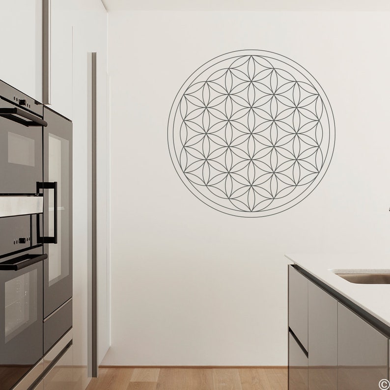 Flower of Life Wall Decal Fits Living Room Nursery Etsy