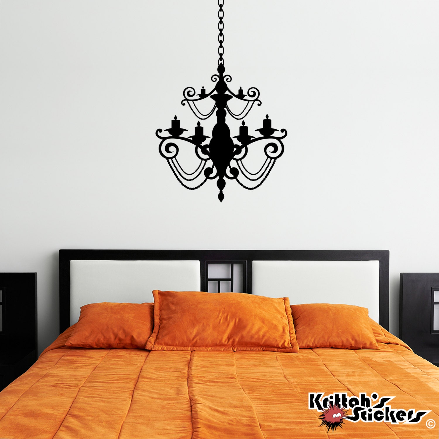Chandelier Vinyl Wall Decal 23 x 30 inches CH08 Etsy