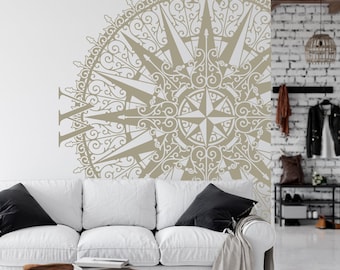 The Sherlock Medallion Compass Wall Decal: Removable Home Decor K759