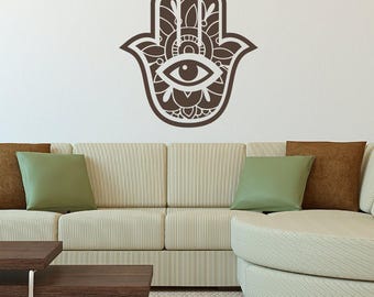 Hamsa Hand Wall Decal home decor yoga studio wall art removable sticker K664