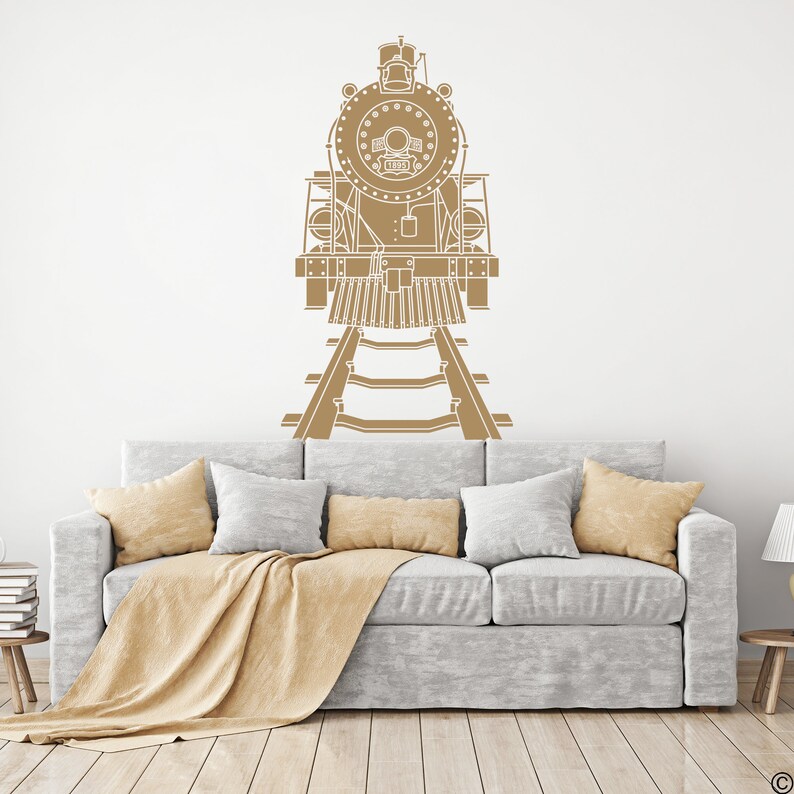 Steam Engine 1895 Train Wall Decal for Your Train Etsy
