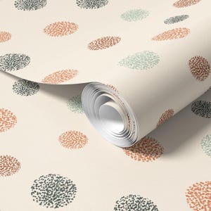 Peel-n-Stick Wallpaper, Brushed Polka Dots Pattern, printed with eco-friendly ink, self-adhesive and removable CM099