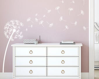 The Glinda Dandelion Wall Decal with 27 DIY floating seeds K700