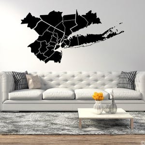 Tri-State Area Map Wall Decal K730