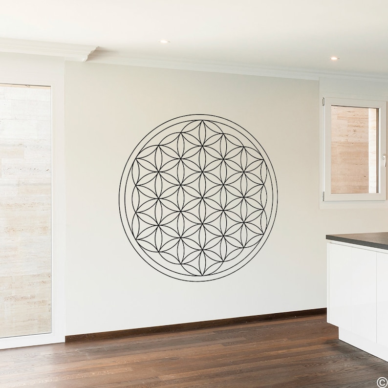 Flower of Life Wall Decal Fits Living Room Nursery Etsy