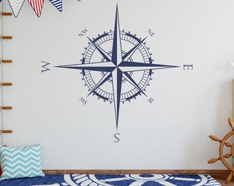 Compass Wall Decal "The Explorer"  fits on walls, ceilings, tables and more K594