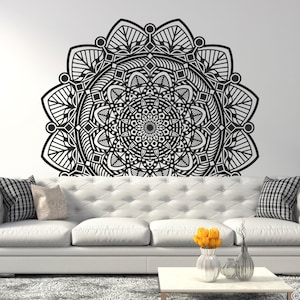 Taj Mandala Wall Decal: Removable Yoga Studio Art K766