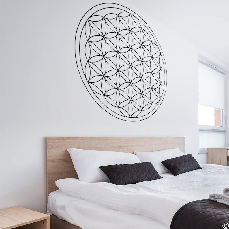 Flower of Life Wall Decal Fits Living Room Nursery Etsy
