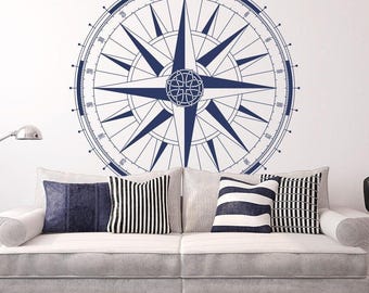 Compass Wall Decal "The Cordelia"  for walls, ceilings and more K669