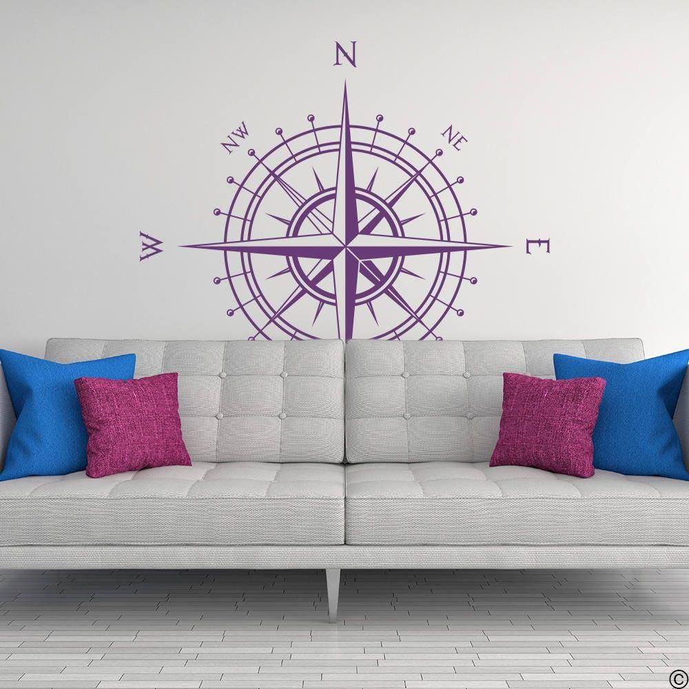 Compass Wall Decal "the Kip" for Walls, Ceilings and More K580 - Etsy