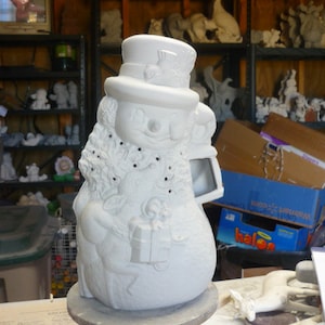 Lighted Snowman with Friends  ready to paint