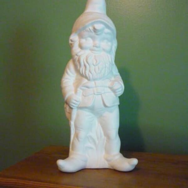 Ready to Paint Ceramic Standing Alberta Gnome