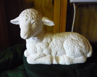 Ready to Paint Lying Spring Lamb
