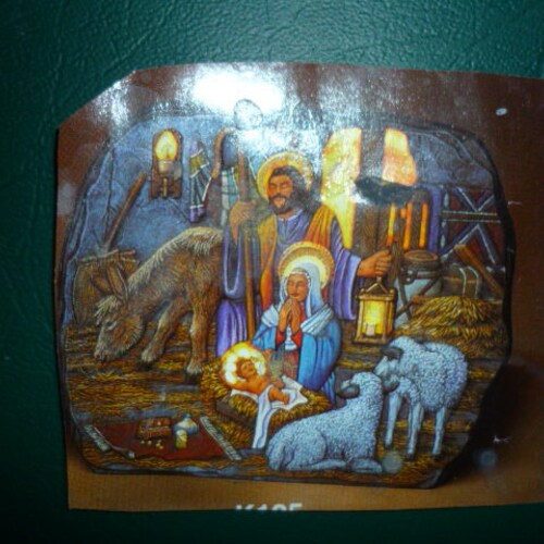 Rock With Nativity Scene Ready to Paint Etsy