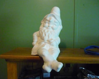 Ready to Paint Ceramic Shelf Sitting Alberta Gnome