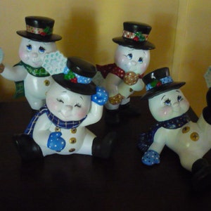 4 Snowmen  Ready to paint