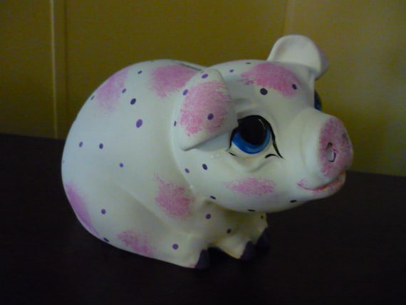 Big eyed Piggy Bank Ready to Paint