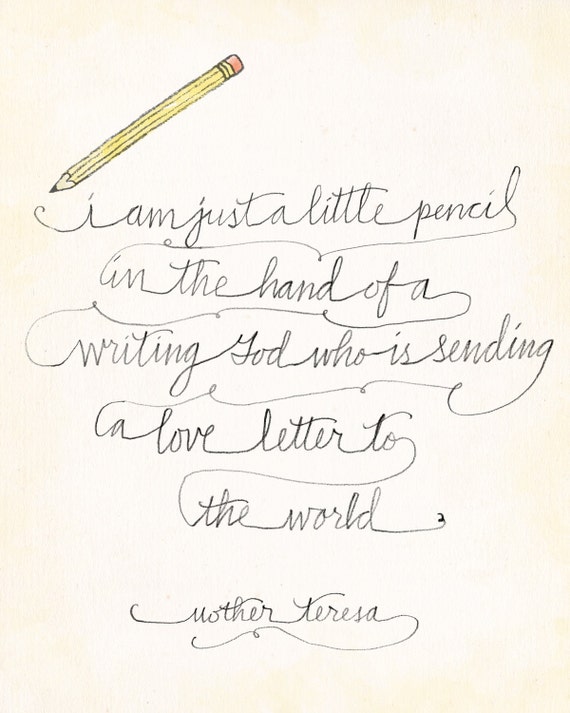 I Am Just A Little Pencil Quote 8 X 10 Etsy