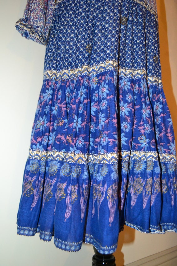 70's 80's Kaiser Pakistan blue/pink/white soft sh… - image 4