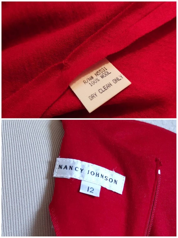 GoRgEoUs NWOT Nancy Johnson red 100% Wool draped/… - image 10