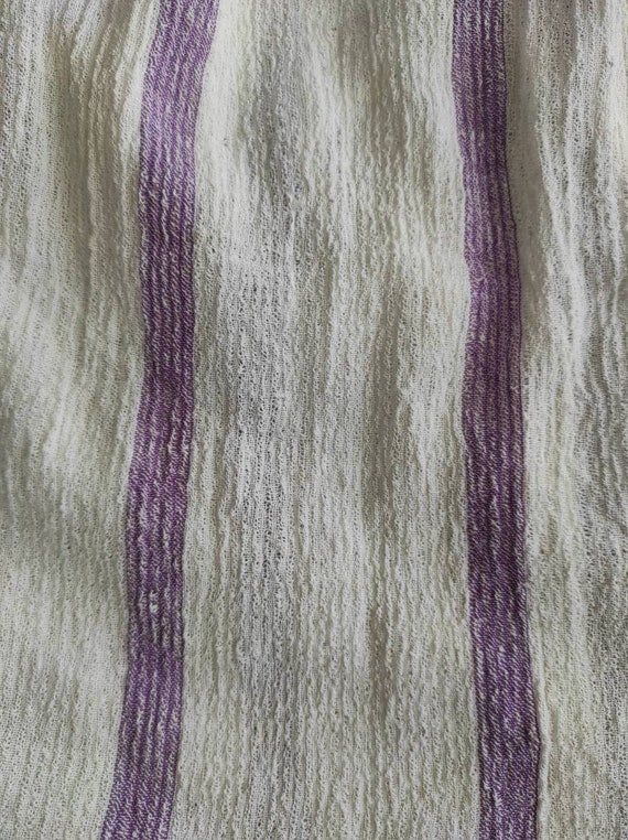 Vintage Zodiac Cotton Gauze Wrap Skirt: Pastel Pu… - image 5