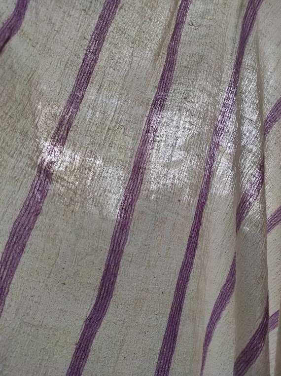 Vintage Zodiac Cotton Gauze Wrap Skirt: Pastel Pu… - image 6