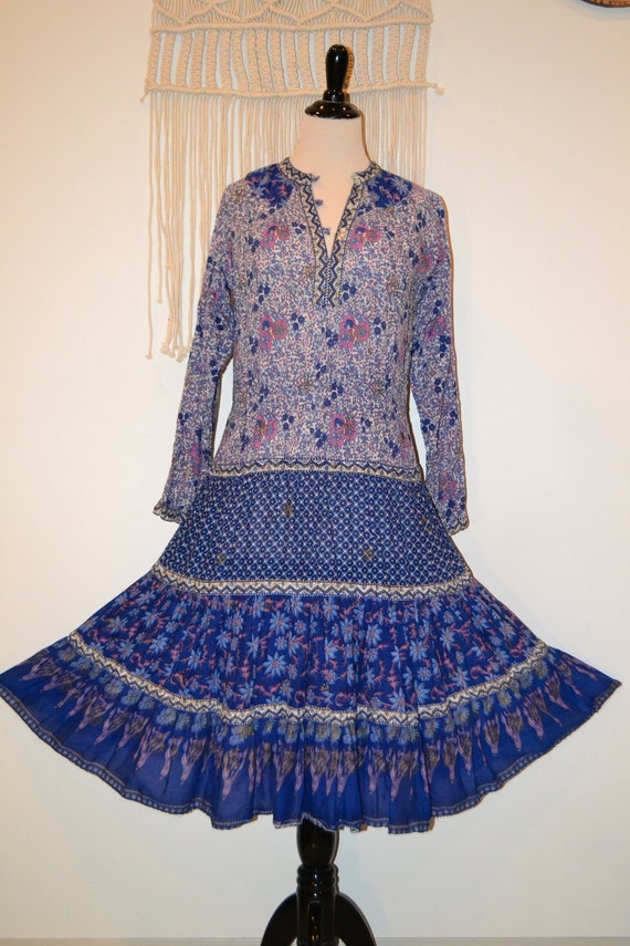 70's 80's Kaiser Pakistan Boho Gypsy soft sheer co