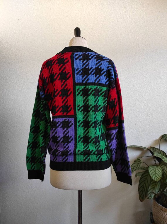 80's super cool Glamour Knit Gingham pattern red/gree… Gem