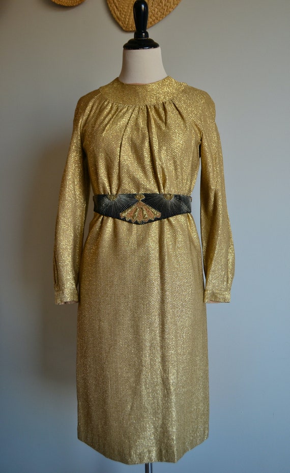 60's 70's Mod Designer JOHNNYE Lame Shimmer Party… - image 1