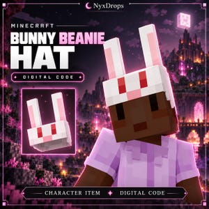 Bunny Beanie Hat MC | Java & Bedrock Fast Delivery