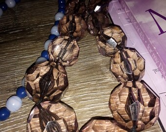 Rose Lucite Bead Necklace