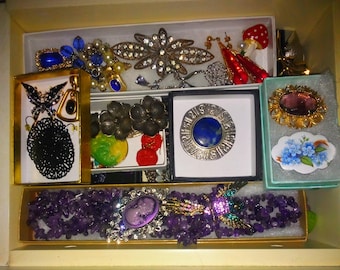 Sterling Silver Lot, Costume Jewelry, Brooches, Necklaces, Figurals, Bracelets, Earrings