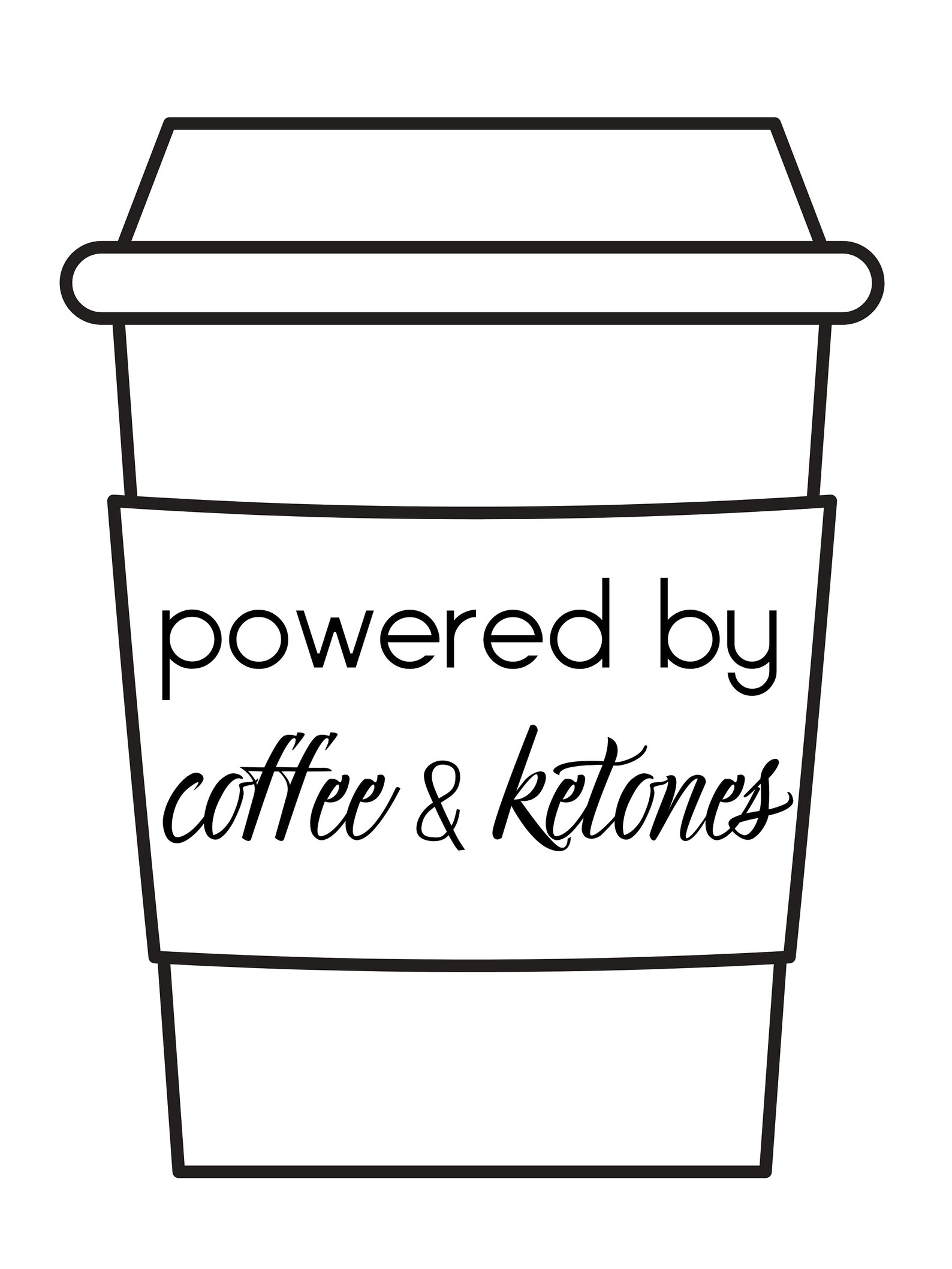 Powered by Coffee & Ketones Digital Download Print From Etsy