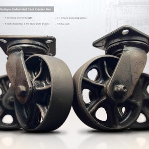 8 Inch Caster Wheels, Casters Set Of 4, Heavy Duty Casters With Brake,Max Capacity 2468 Lbs, Industrial Swivel Top Plate Casters Wheels For Furniture And Workbench Cart(2 Brake Wheels